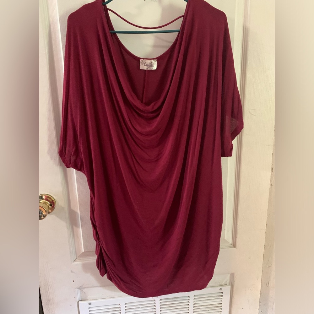 Nice soft plus size wine colored top
